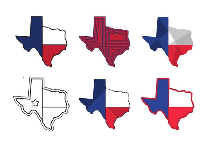 Texas Map Vector Icons 1