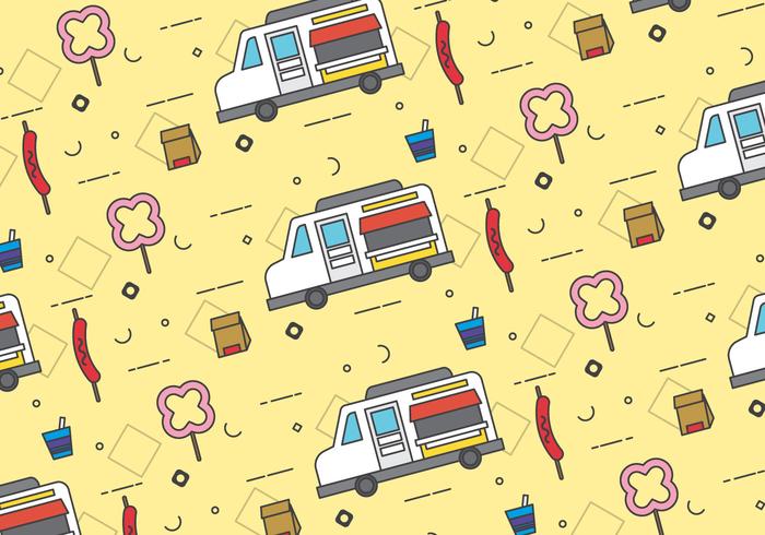 Free Foodtruck Vector Patterns 3