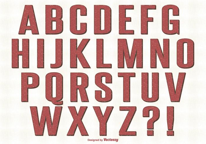 Retro Style Alphabet Set vector