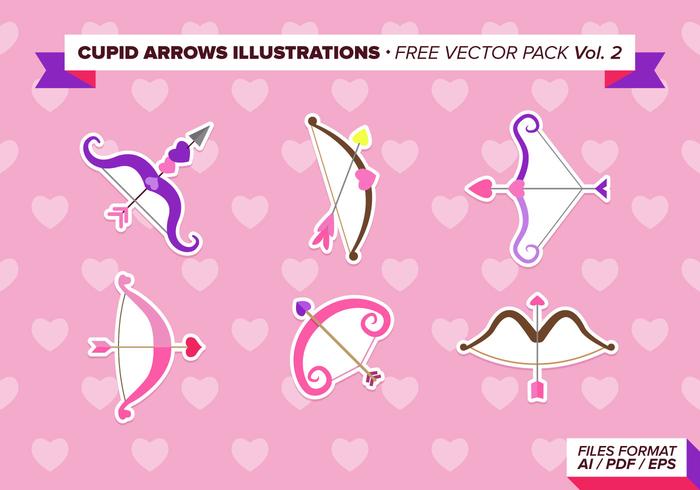 Cupid Arrows Illustrations Free Vector Pack Vol. 2 Cupid Arrows Illustrations Free Vector Pack Vol. 2