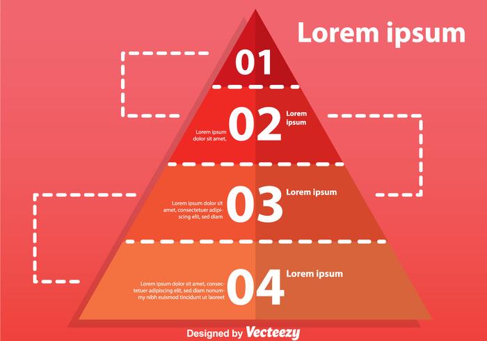 Four Step Pyramid Chart vector