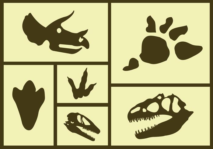 Vector Conjunto de iconos de dinosaurio