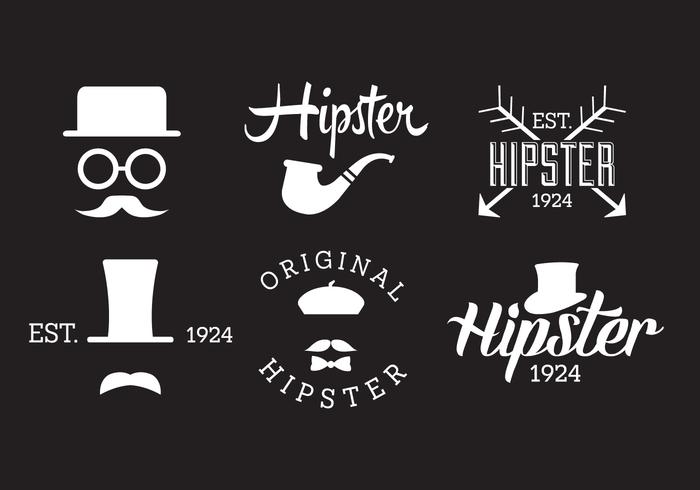 Conjunto de etiquetas Hipster vector