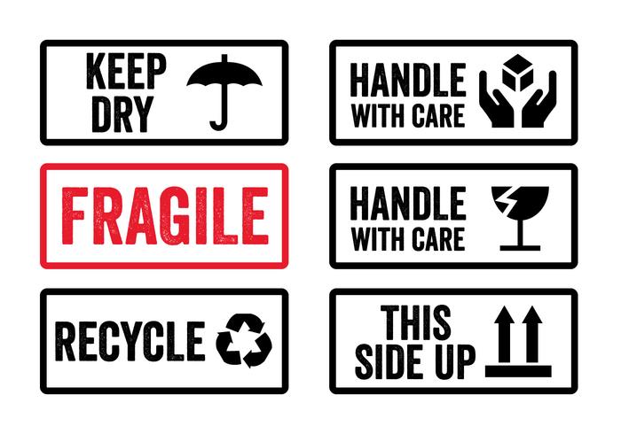 Handle with care sign Stock Vector by ©RealVector 78794302