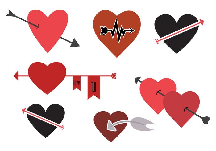 Vector Set of Heart Symbols