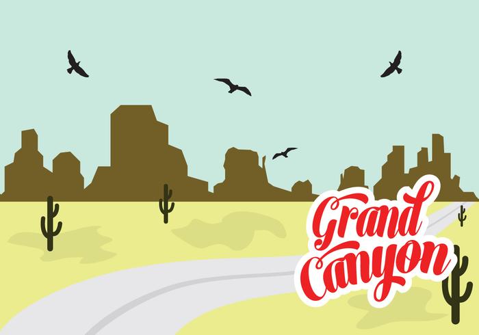 Vector Illustration of Grand Canyon
