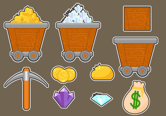 Gold Mine Icon Assets vector