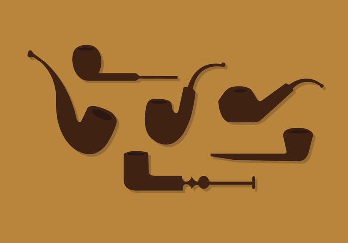 Tobacco Pipe Vector Set Tobacco Pipe Vector Set