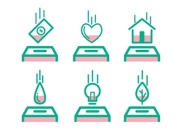 Paid Icon Set vector
