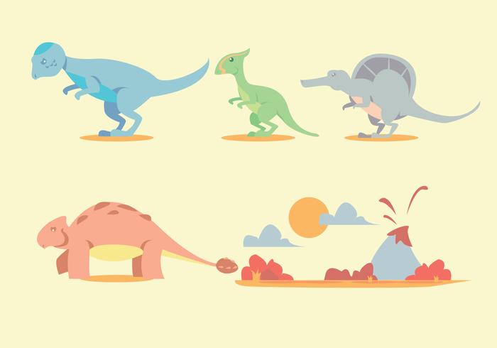 Vector de dinosaurios conjunto