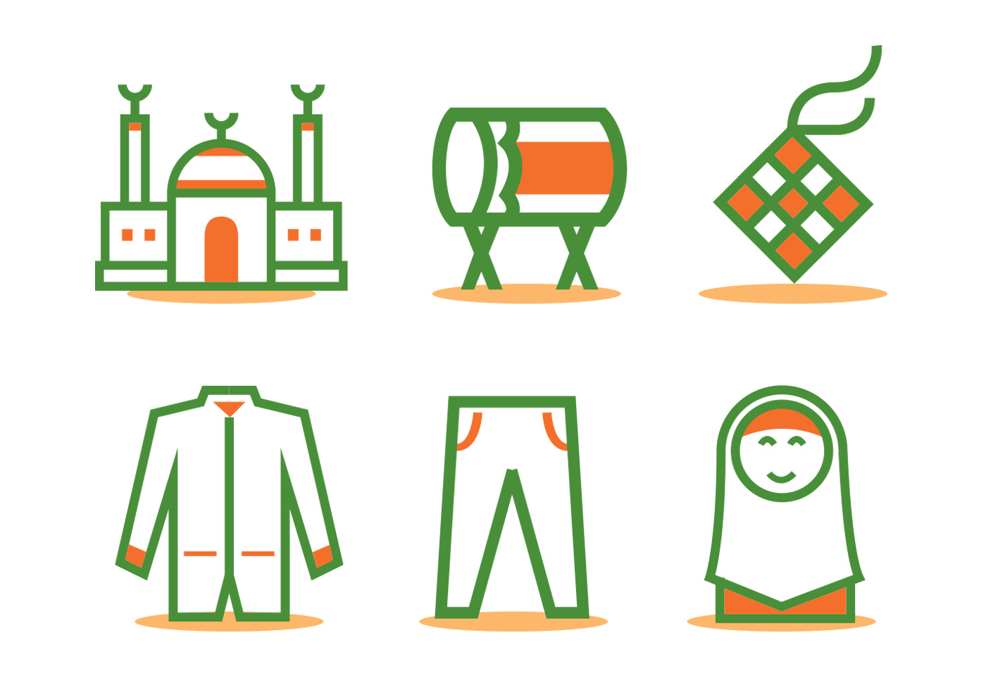 Eid Al Fitr Icon Vector Set - Download Free Vector Art 