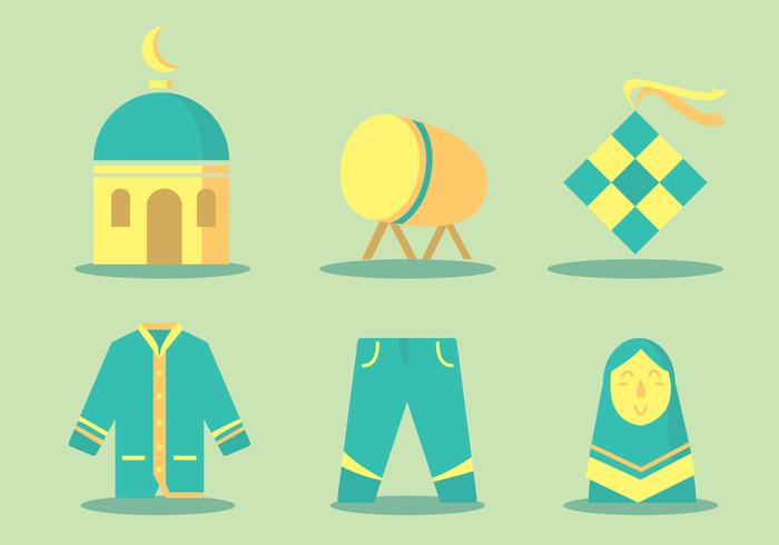 Eid Al Fitr Icon Vector Set