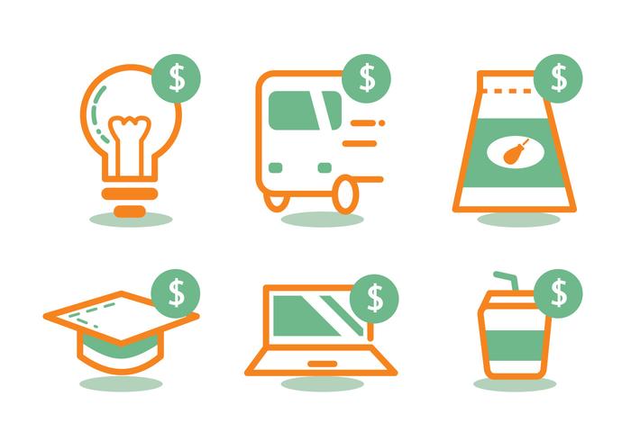 Time Is Money Icon Set 99068 Vector Art at Vecteezy