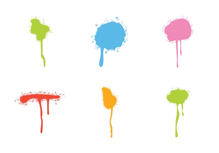 Free Sparypaint Drips Vector set