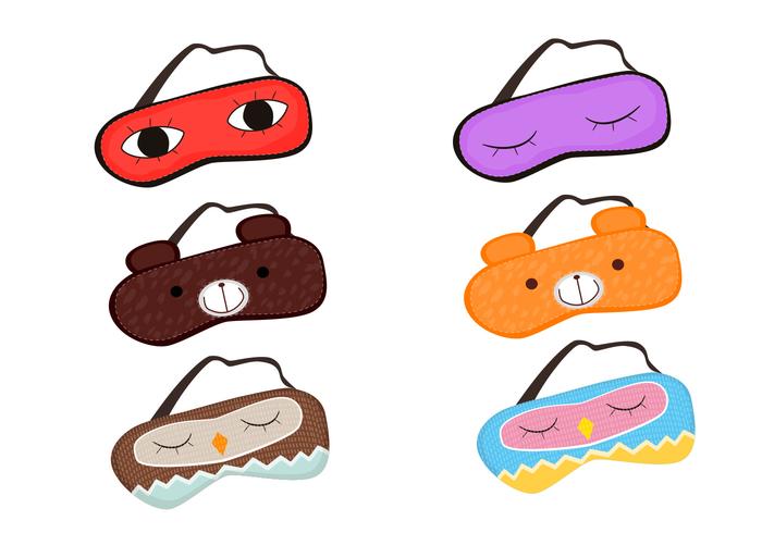 Sleeping mask vectors Sleeping mask vectors