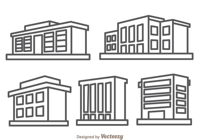 Townhomes Outline Isolated Townhomes Outline Isolated
