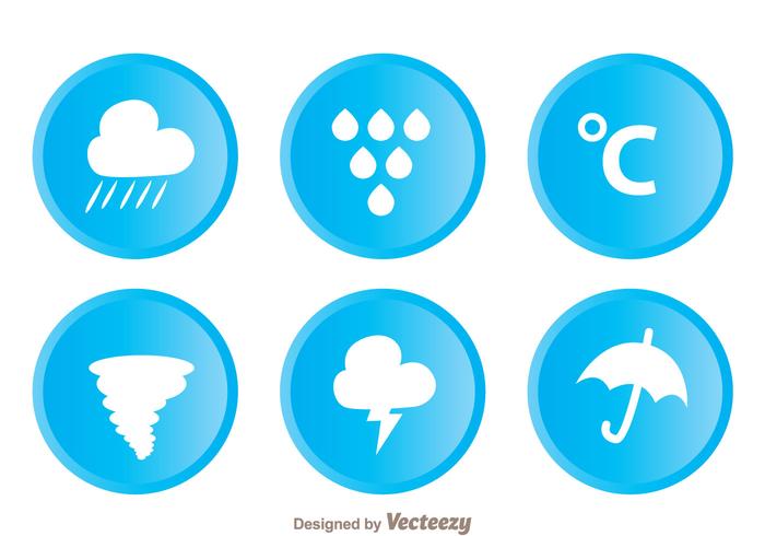 Weather Circle Icons vector