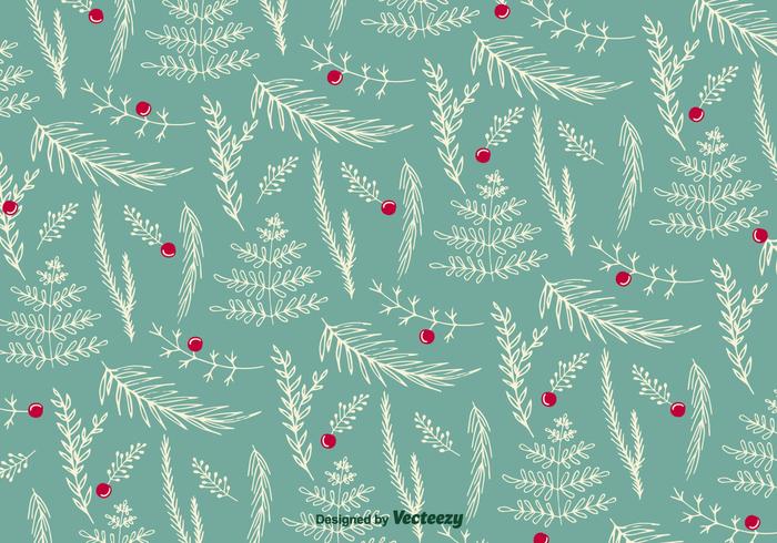 Christmas floral pattern vector