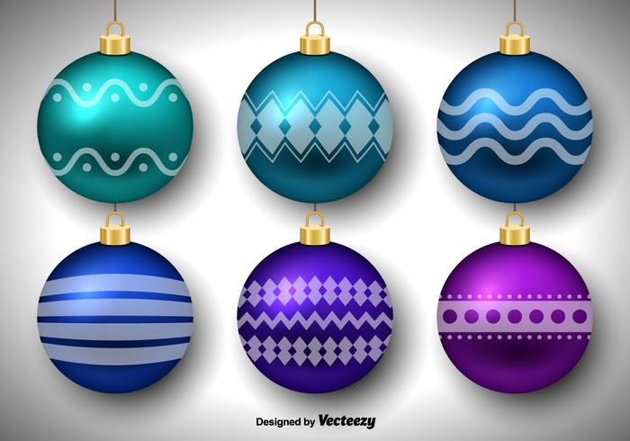 Christmas balls vector