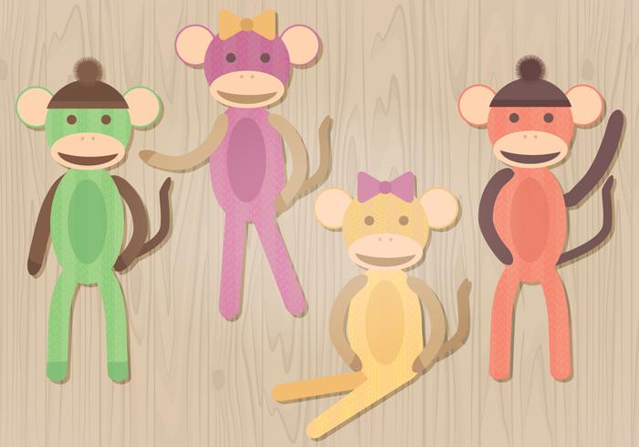Sock Monkey ilustración vectorial vector