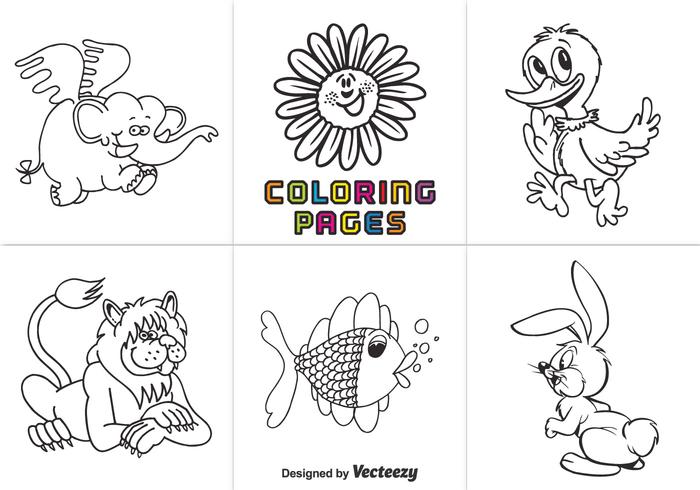 Free Animal Coloring Pages Vector