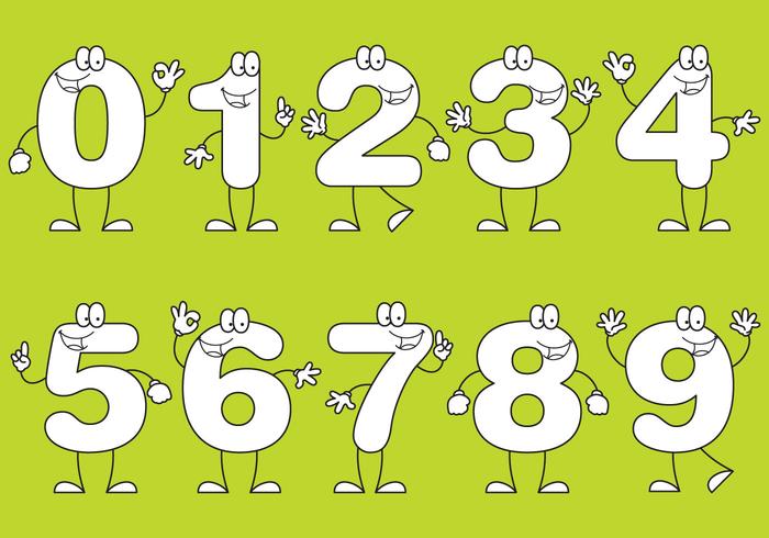 Number Cartoons vector