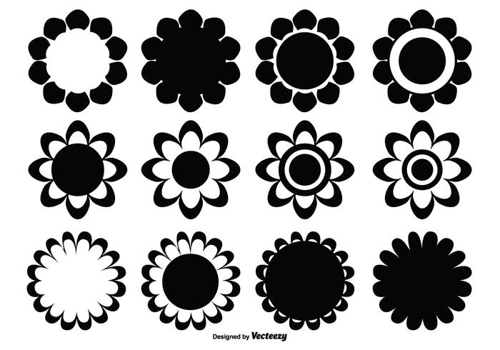 Conjunto de flores surtido conjunto vector