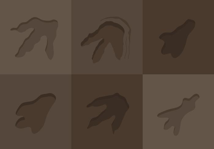 Dinosaur Footprint Vectors Dinosaur Footprint Vectors