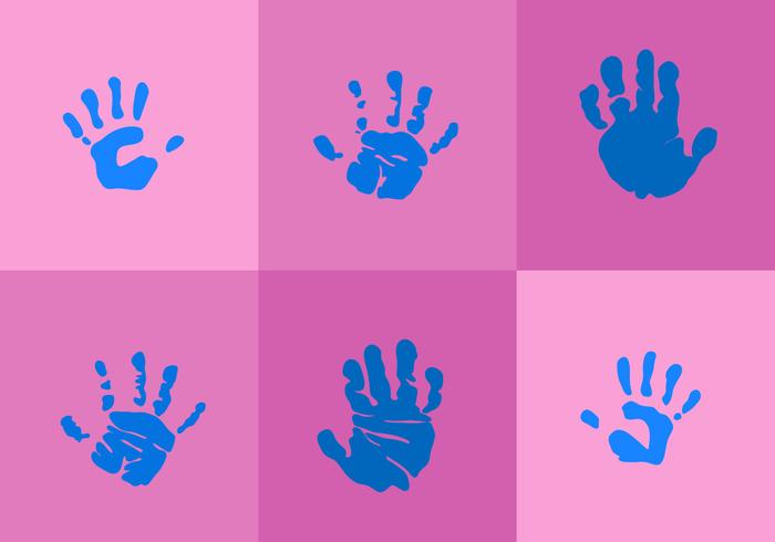 Baby Hand Print Vectors Baby Hand Print Vectors
