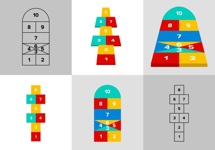 Hopscotch Vector - Download Free Vector Art, Stock Graphics & Images