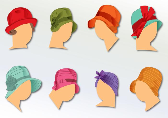 1930 Ladies Hats vector