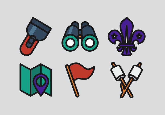 Vector Boy Scouts Icon Set