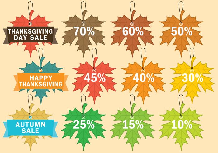 Thanksgiving Sale Labels vector