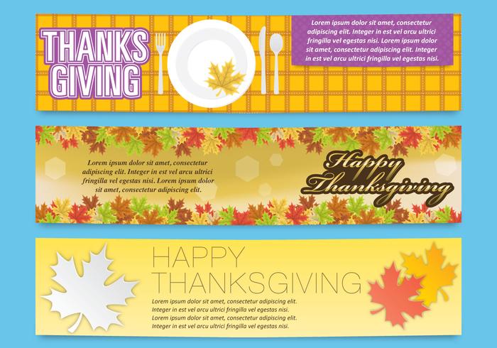 Thanksgiving Banners vector