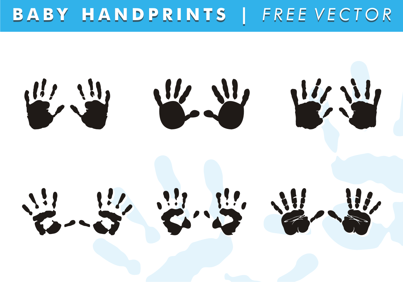 Download Baby Handprints Free Vector 99369 - Download Free Vectors, Clipart Graphics & Vector Art