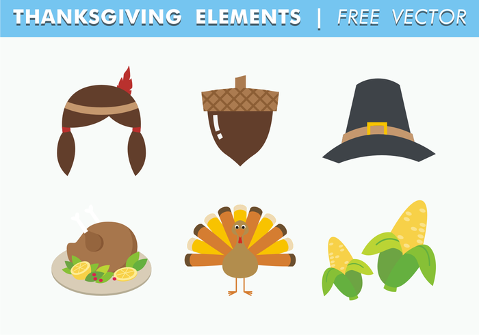 Thanksgiving Elements Free Vector