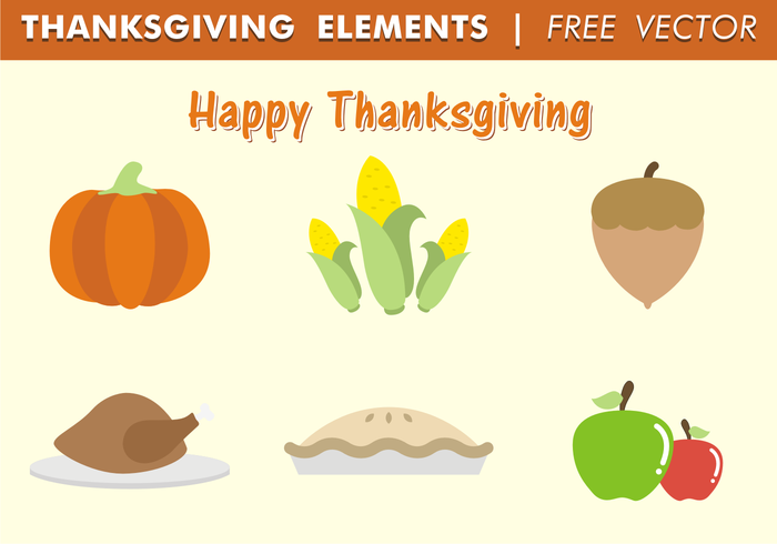 Thanksgiving Elements Free Vector