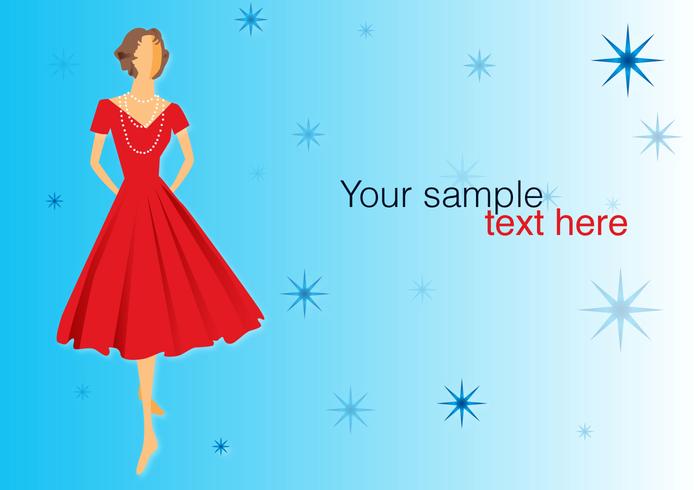Retro Dress Posing vector