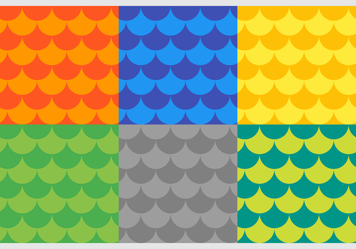 Fish Scales Free Vector Patterns