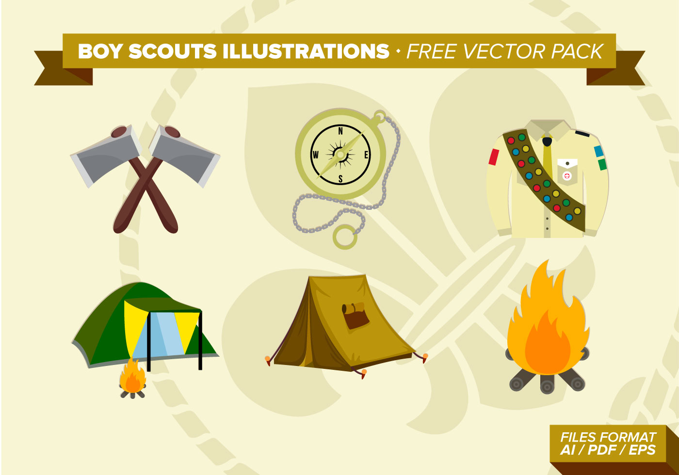 Download Boy Scouts Illustrations Free Vector Pack 99415 - Download Free Vectors, Clipart Graphics ...