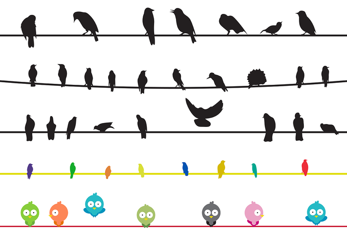 Free Birds On A Wire Vector Free Birds On A Wire Vector