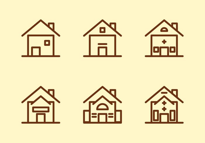 Free Townhomes Vector Iconos # 5