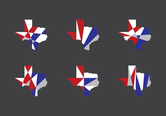 Texas Map Vector Icons 6
