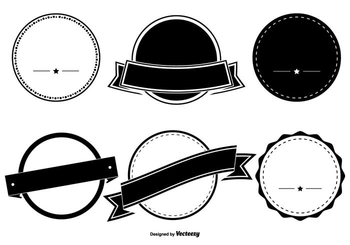 Conjunto de forma de insignia surtidos vector