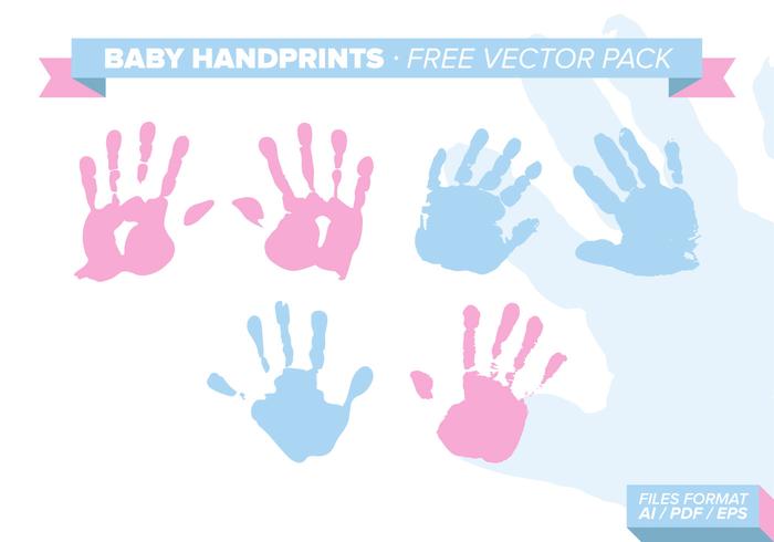 Baby Handprints Free Vector Pack Baby Handprints Free Vector Pack