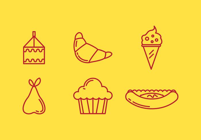 Free School Lunch Vector Icons 2
