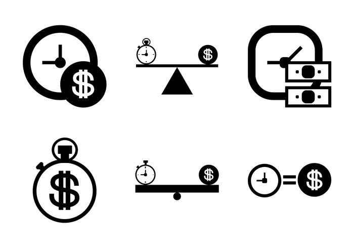 Free Time is Money Vector Icon