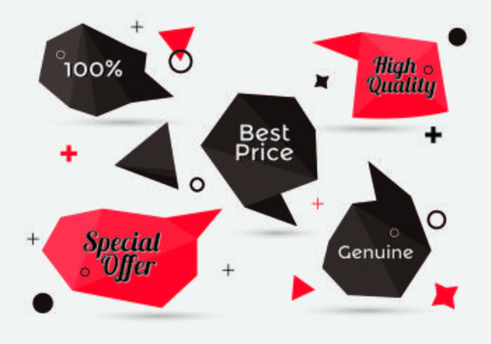 Collection of Sale Discount Styled Banners vector