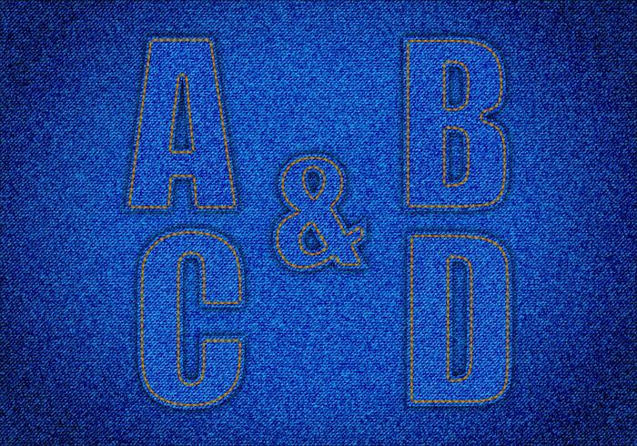 Free Denim Letter Vector