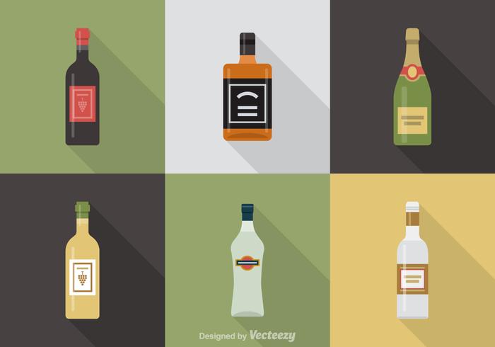 Alcoholic Beverages Vector Icons